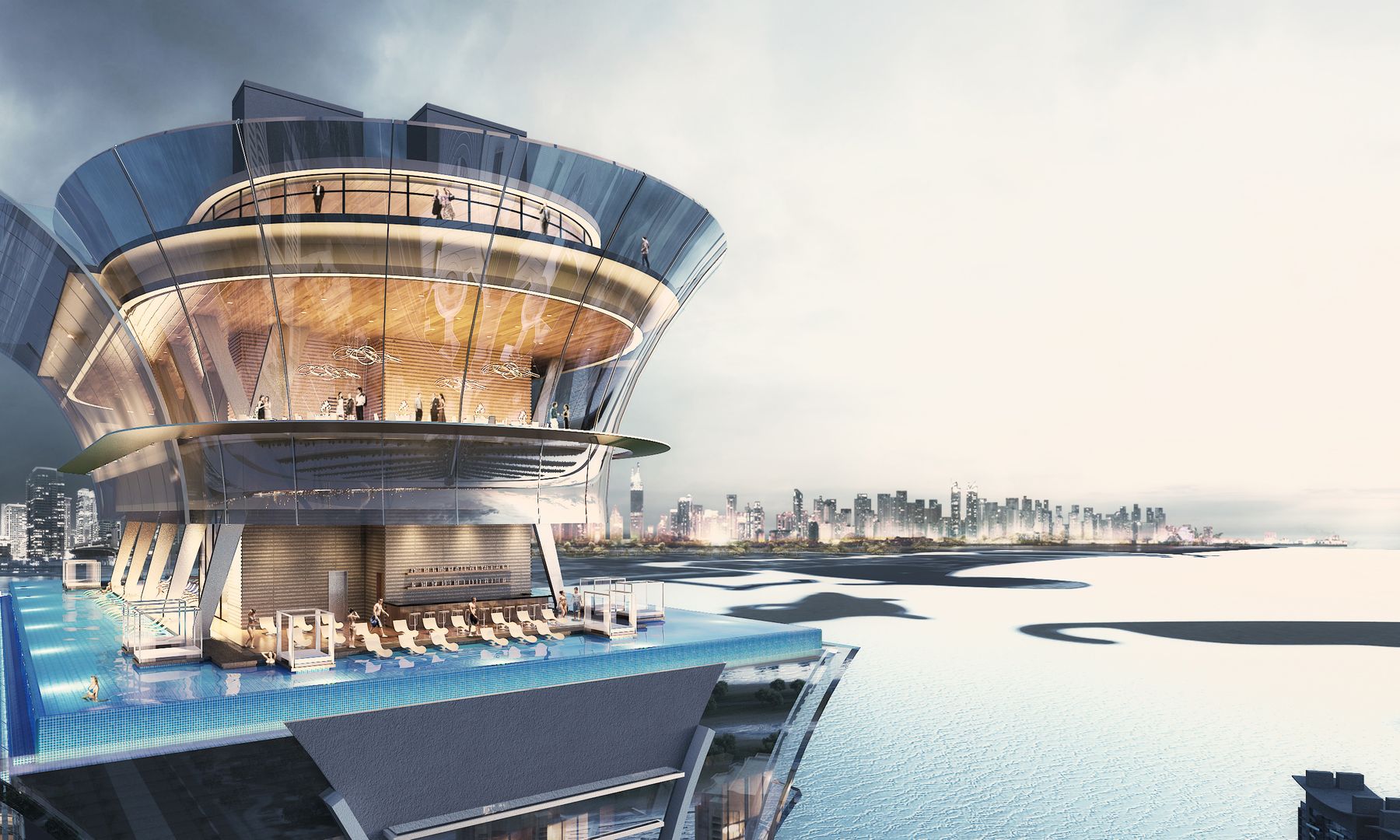  Infinity swimming pool