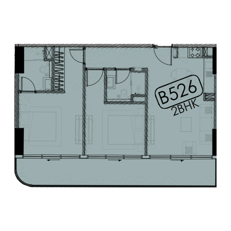 2 bedroom Apartments -  Samana Hills South 2