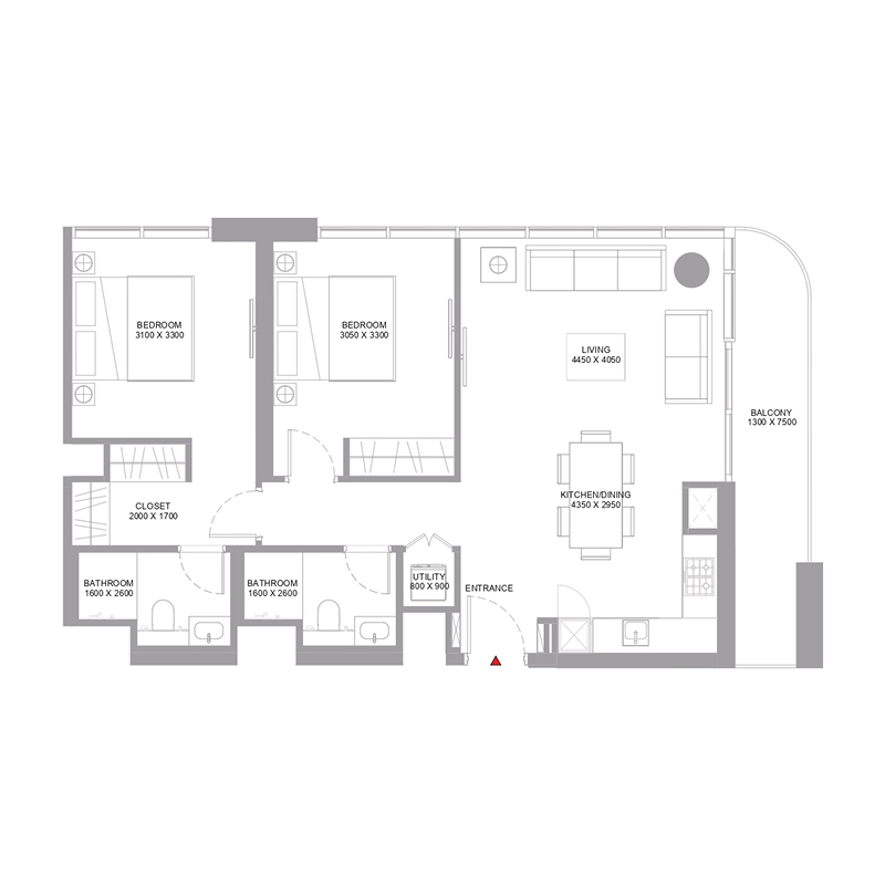 2 bedroom Apartments -  Pristine Beach Residences