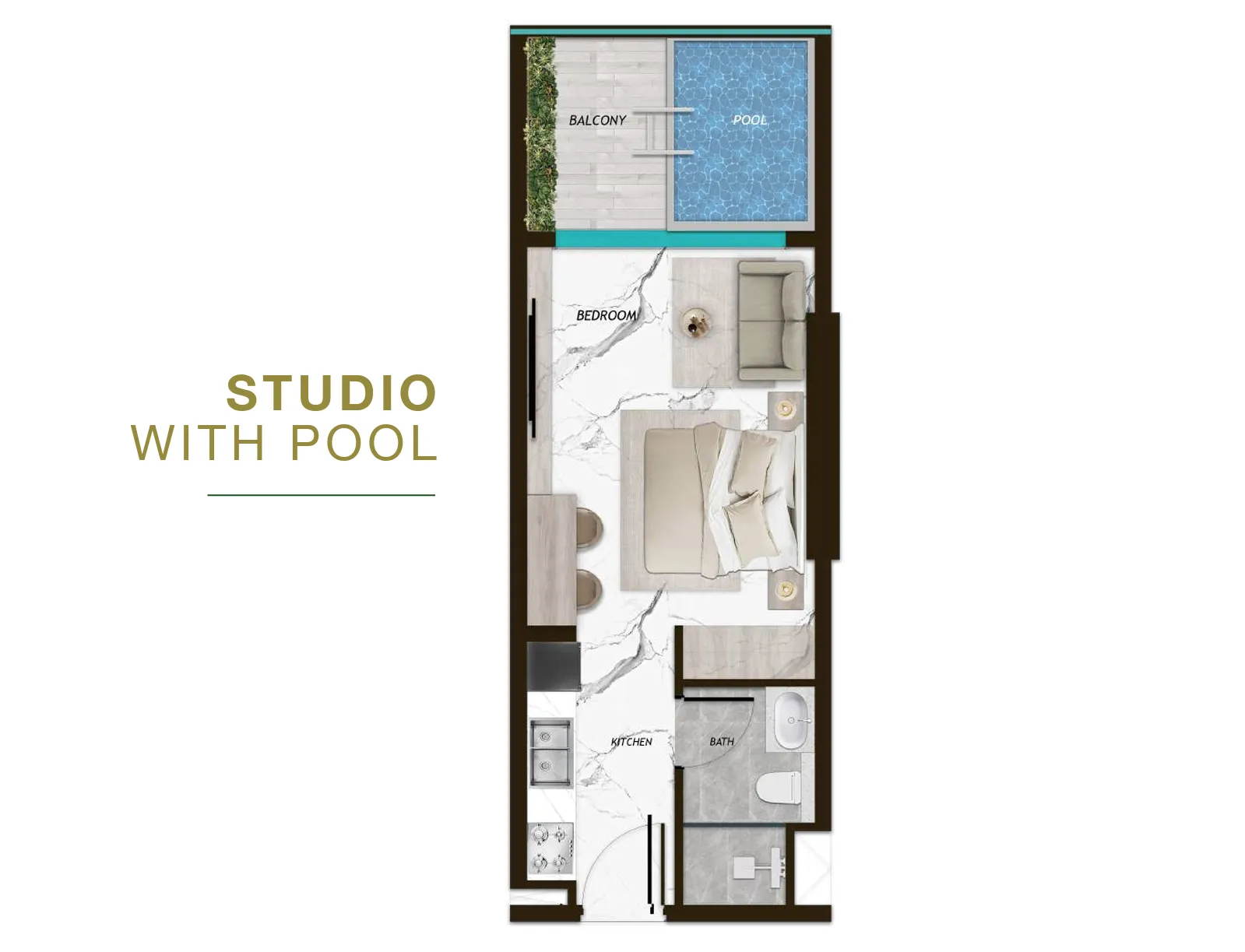 0.0 bedroom apartments -  Samana Parkville