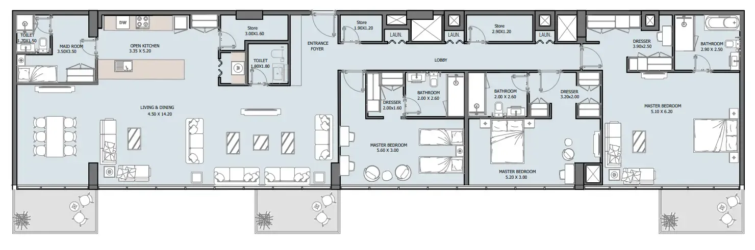 3.0 bedrooms penthouse -  Oceana