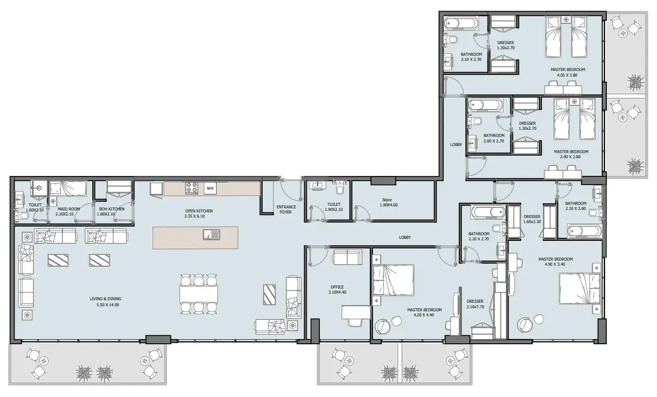 4.0 bedrooms penthouse -  Oceana