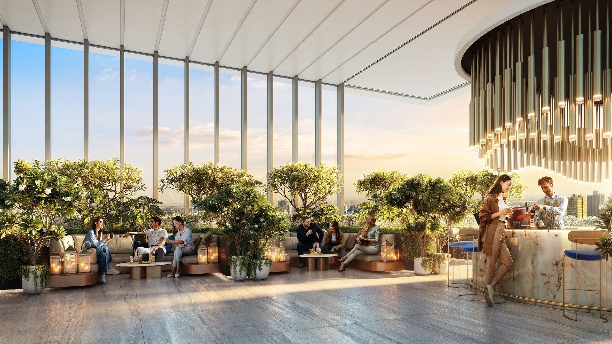 Rooftop garden & bar